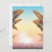 Palmen, Glitzer Graduierungskappe, Abschluss aus G Einladung (Rückseite)