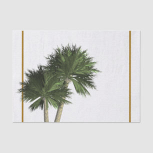 Palmen & Gold Eleganter Tropischer Sommer Seidenpapier