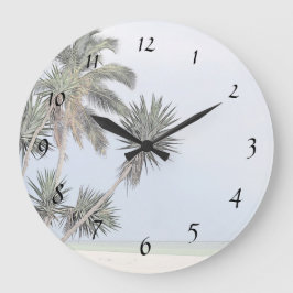 Palmen Große Wanduhr