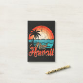 Palmen Hawaiianischer Strand Post-it Klebezettel (Auf Schreibtisch)