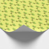 Palmen: Helle Vintage Illustration. Geschenkpapier (Ecke)