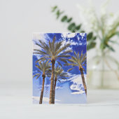 Palmen Hoch Postkarte (Stehend Vorderseite)