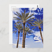 Palmen Hoch Postkarte (Vorne/Hinten)