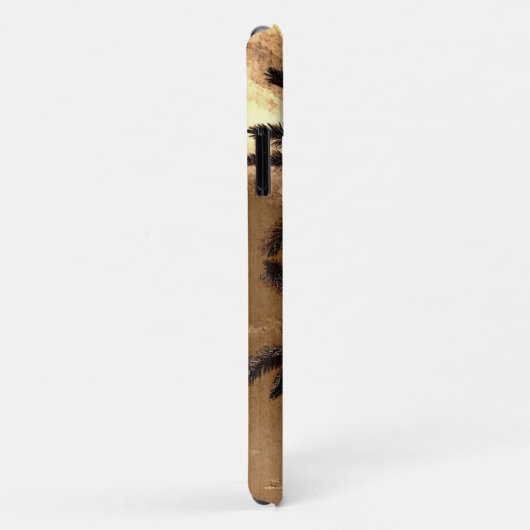 Palmen Hoher Sepia Case-Mate iPhone Hülle (Hinten/Rechts)