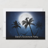 Palmen im Mondschein Einladung (Vorderseite)