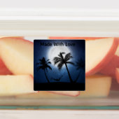 Palmen im Mondschein Etiketten (Befestigt)