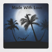 Palmen im Mondschein Etiketten (Design 2)