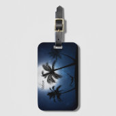 Palmen im Mondschein Gepäckanhänger (Vorderseite Vertikal)