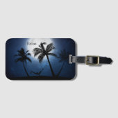 Palmen im Mondschein Gepäckanhänger (Vorderseite (Horizontal))