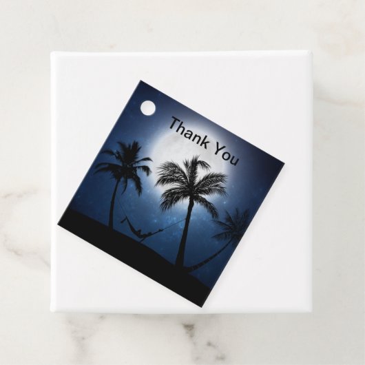 Palmen im Mondschein Geschenkanhänger (Beispiel)