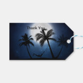 Palmen im Mondschein Geschenkanhänger (Vorderseite (Horizontal))