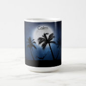 Palmen im Mondschein Kaffeetasse (Mittel)