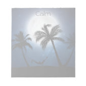 Palmen im Mondschein Notizblock (Vorderseite)