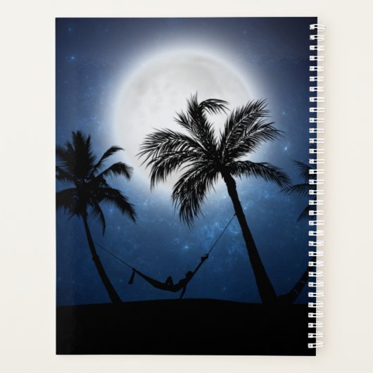 Palmen im Mondschein Planer (Rückseite)