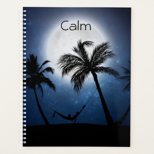 Palmen im Mondschein Planer (Vorderseite)