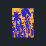 Palmen im Pop-Art-Stil in Blau und Orange Leinwanddruck<br><div class="desc">Palmen im Pop-Art-Stil in Blau und Orange</div>