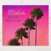 Palmen im Sonnenuntergang Bierflaschenetikett (Einzelnes Label)