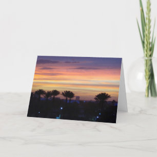 Palmen im Sonnenuntergang - Leere Innenseite Karte