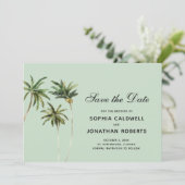 Palmen im Wasser Einfach tropisch Save The Date (Stehend Vorderseite)