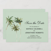 Palmen im Wasser Einfach tropisch Save The Date (Vorne/Hinten)