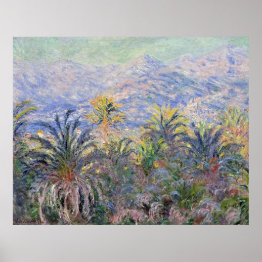 Palmen in Bordighera - Claude Monet Poster (Vorne)