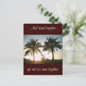 Palmen in Doha Postkarte (Stehend Vorderseite)