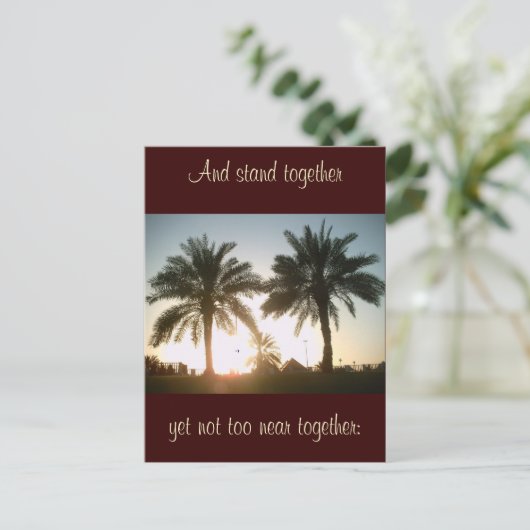 Palmen in Doha Postkarte (Stehend Vorderseite)