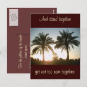 Palmen in Doha Postkarte (Vorne/Hinten)