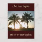 Palmen in Doha Postkarte (Vorderseite)