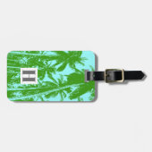 Palmen in einem posterisierten Design Gepäckanhänger (Vorderseite horizontal)