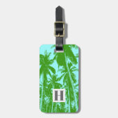 Palmen in einem posterisierten Design Gepäckanhänger (Vorderseite vertikal)