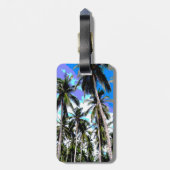 Palmen in einem posterisierten Design Gepäckanhänger (Rückseite vertikal)