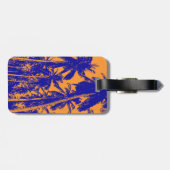 Palmen in einem posterisierten Design Gepäckanhänger (Rückseite horizontal)