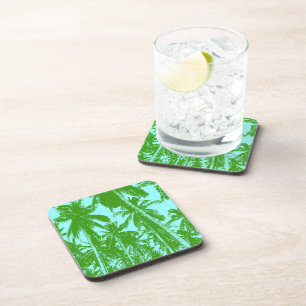 Palmen in einem posterisierten Design Getränkeuntersetzer