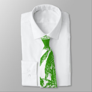 Palmen in einem posterisierten Design Krawatte