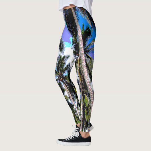 Palmen in einem posterisierten Design Leggings (Links)