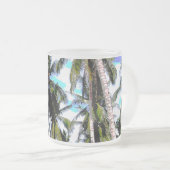 Palmen in einem posterisierten Design Mattglastasse (VorderseiteRechts)