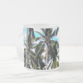 Palmen in einem posterisierten Design Mattglastasse (Vorderseite Links)