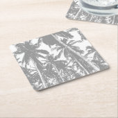 Palmen in einem posterisierten Design Rechteckiger Pappuntersetzer (angewinkelt)