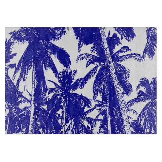 Palmen in einem posterisierten Design Schneidebrett (Vorderseite)