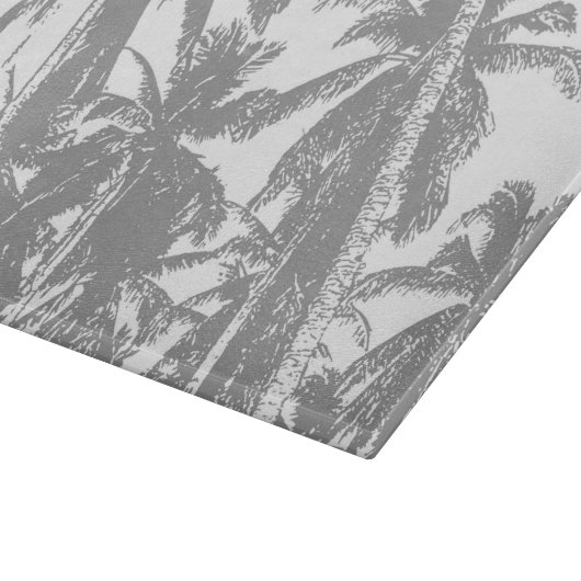 Palmen in einem posterisierten Design Schneidebrett (Ecke)