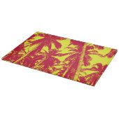 Palmen in einem posterisierten Design Schneidebrett (Ecke)