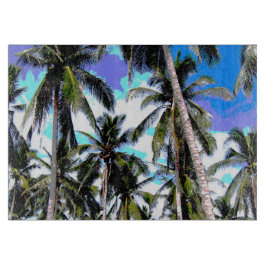 Palmen in einem posterisierten Design Schneidebrett