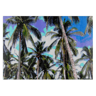 Palmen in einem posterisierten Design Schneidebrett