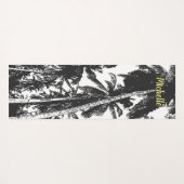 Palmen in einem posterisierten Design Yogamatte (Rückseite (Horizontal))
