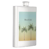 Palmen in einer Reihe, Strandleben Flachmann (Rechts)