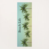 Palmen in einer Reihe, Strandleben Yogamatte (Rückseite)