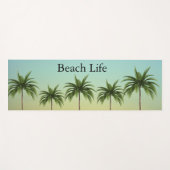 Palmen in einer Reihe, Strandleben Yogamatte (Vorderseite (Horizontal))