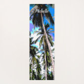 Palmen in farbenprächtigem Posterdesign Yogamatte (Rückseite)