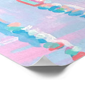 Palmen in Farbplakat Poster (Ecke)